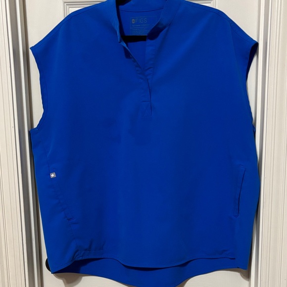 Figs Tops - Figs Women's royal blue scrub top